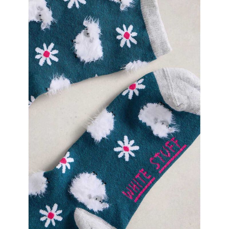 White Stuff Fluffy Sheep Ankle Sock image number 1